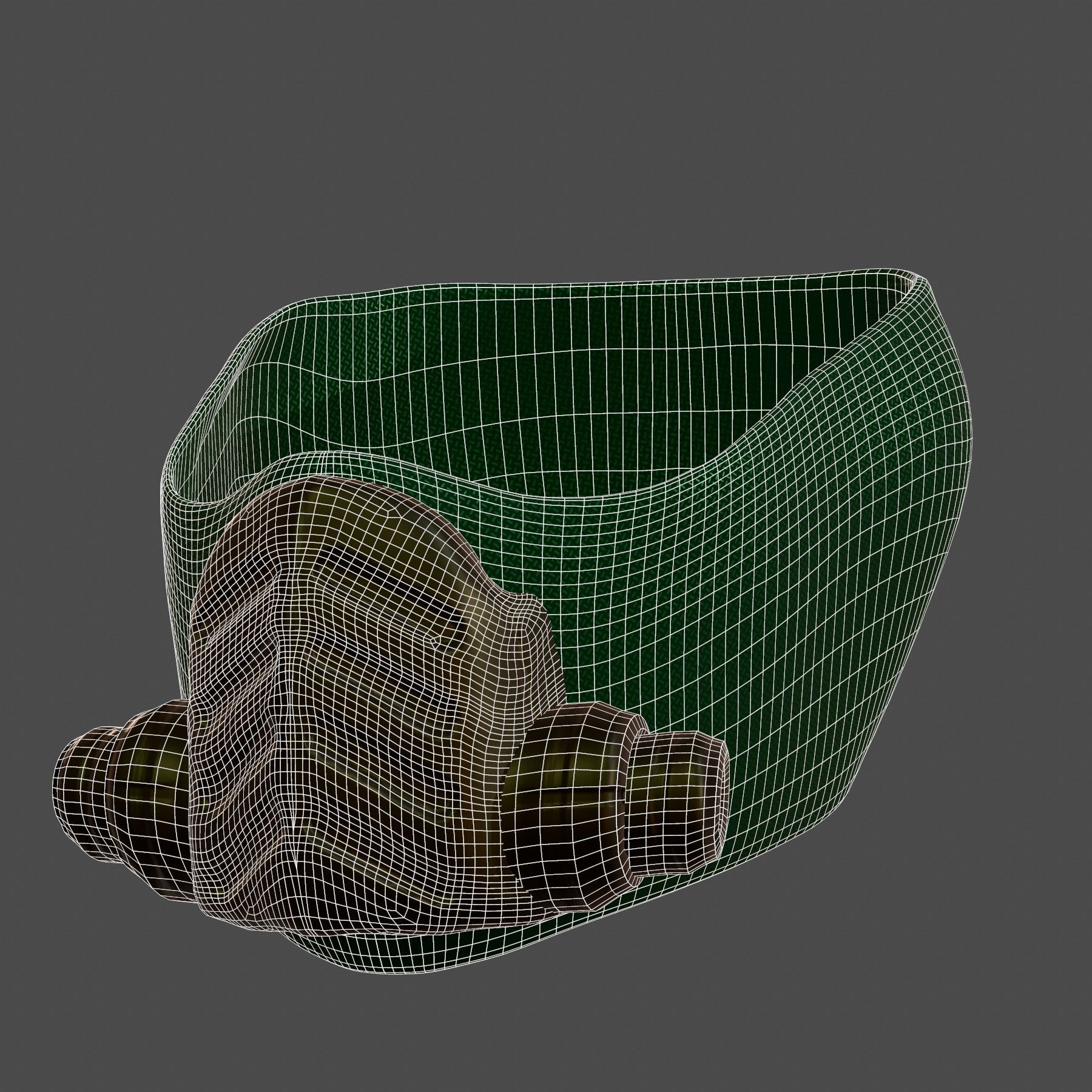 Gas mask helmet 3d model scifi Low-poly Low-poly 3D model_8