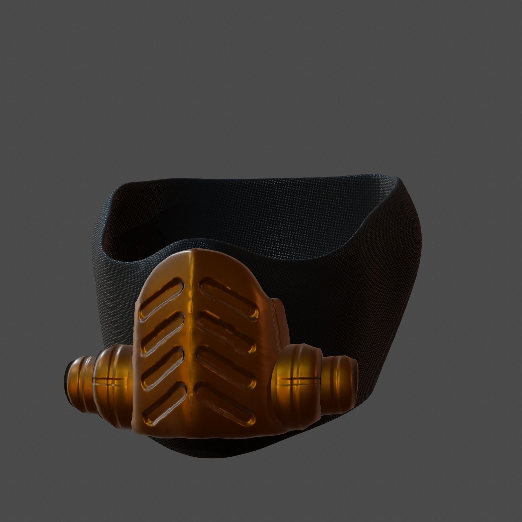 Gas mask helmet 3d model scifi Low-poly Low-poly 3D model_5