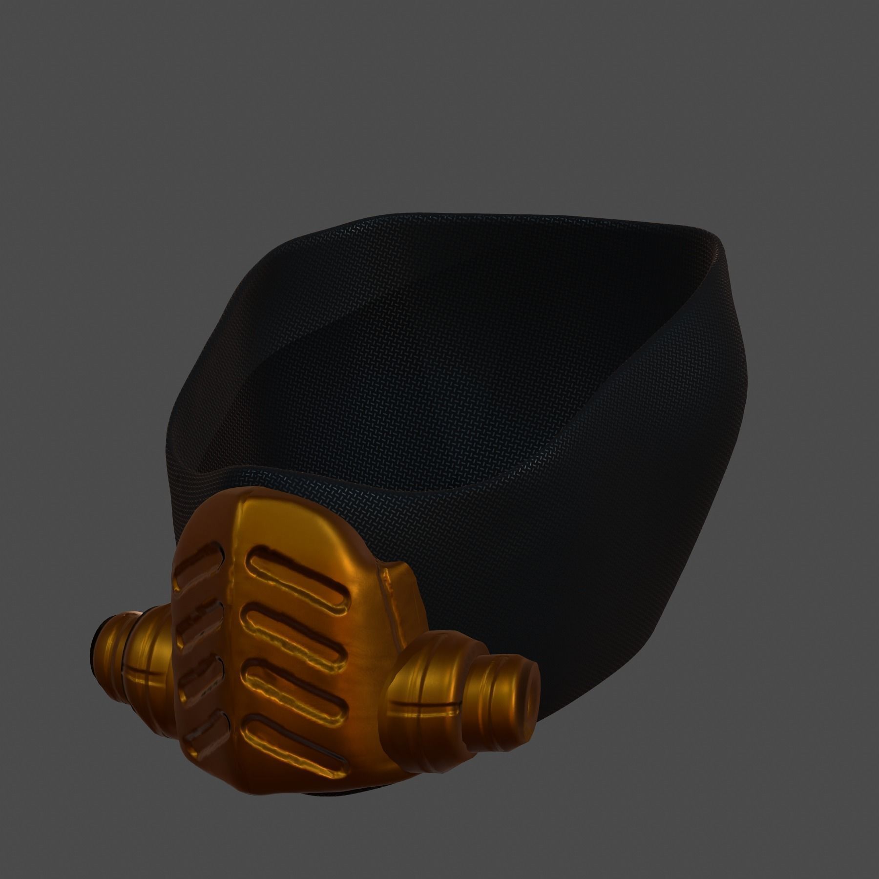 Gas mask helmet 3d model scifi Low-poly Low-poly 3D model_2