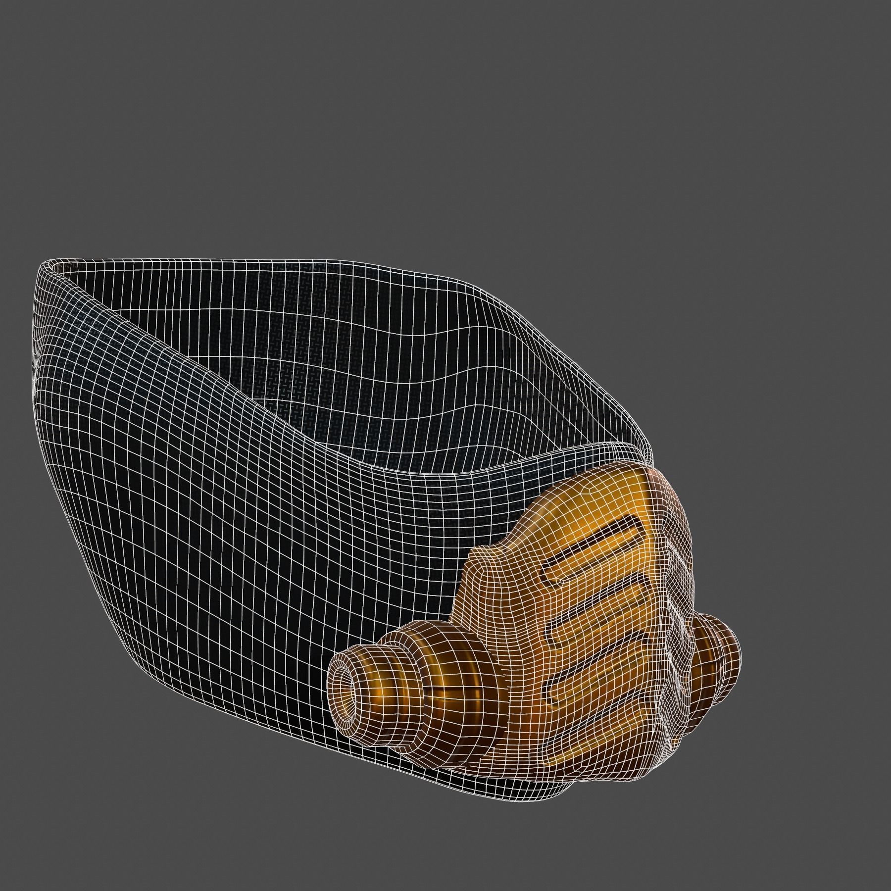 Gas mask helmet 3d model scifi Low-poly Low-poly 3D model_7