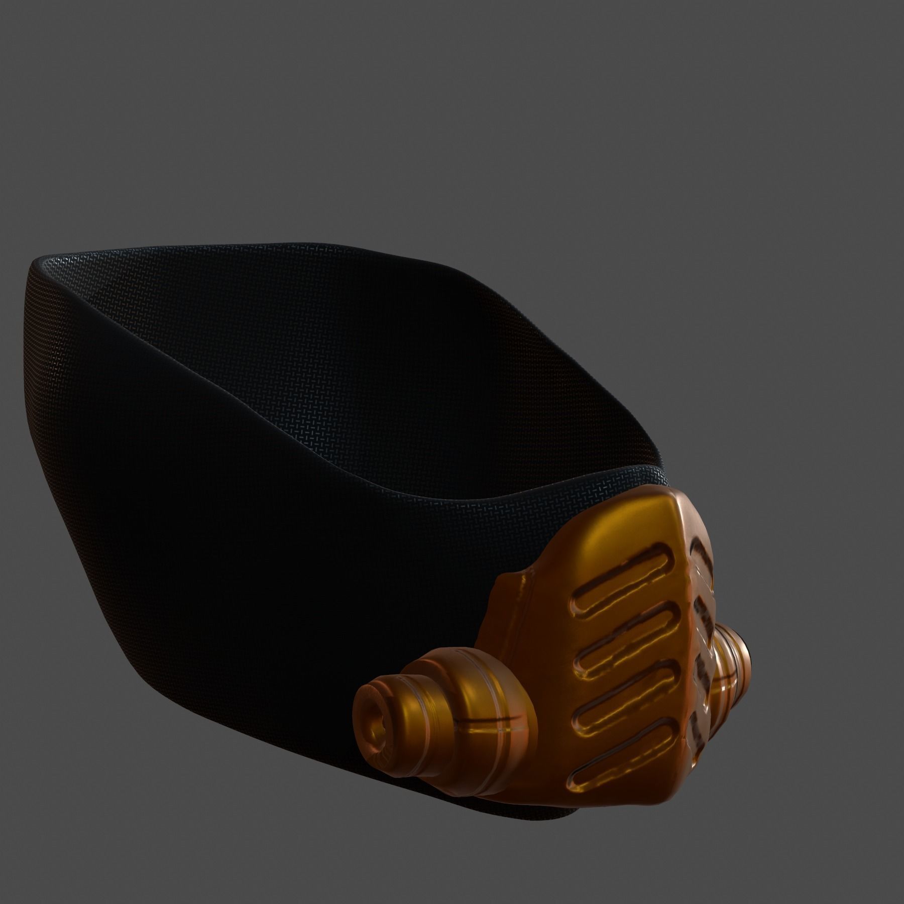 Gas mask helmet 3d model scifi Low-poly Low-poly 3D model_3