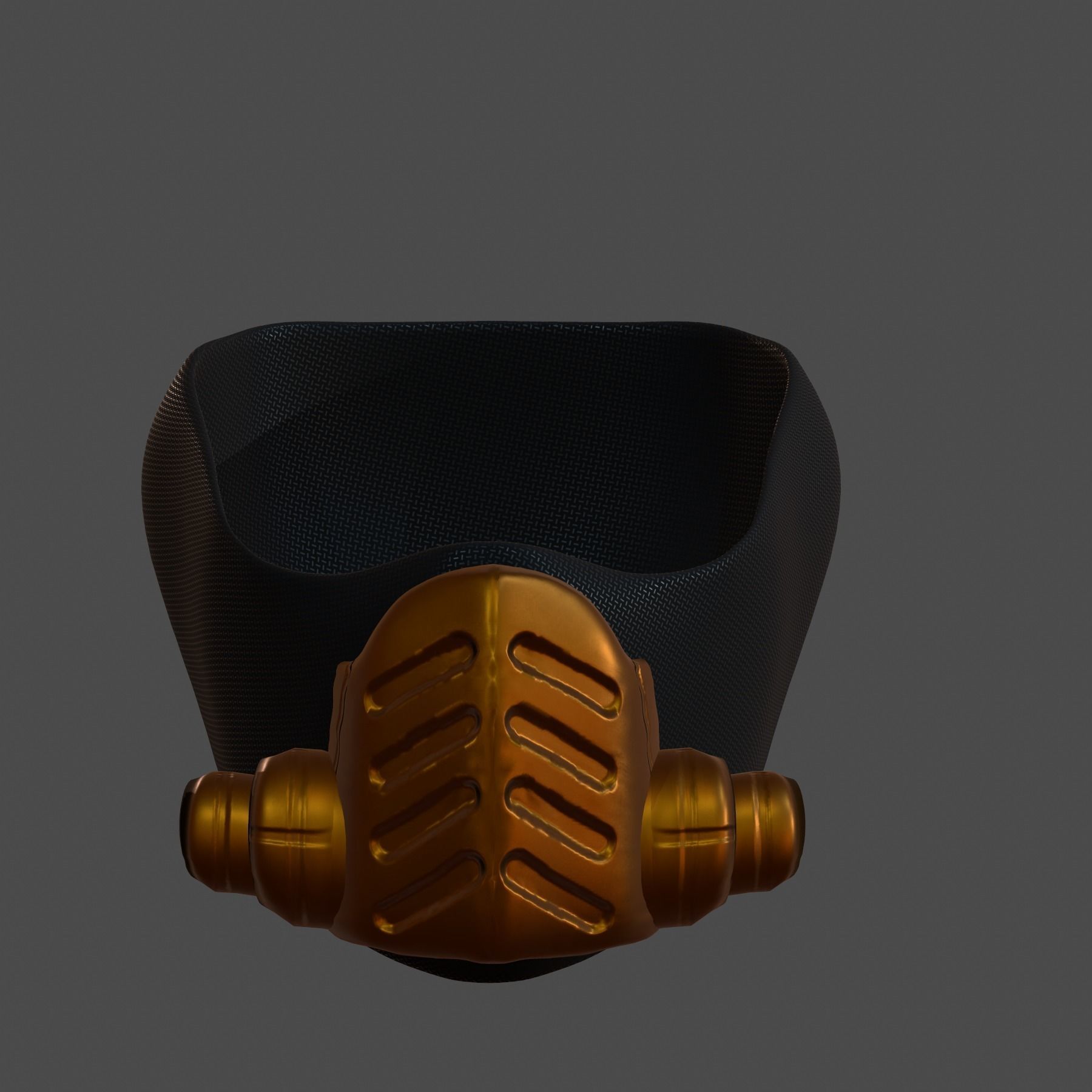 Gas mask helmet 3d model scifi Low-poly Low-poly 3D model_1