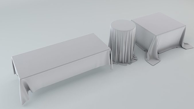 Tablecloth Set three table cloths 3D model