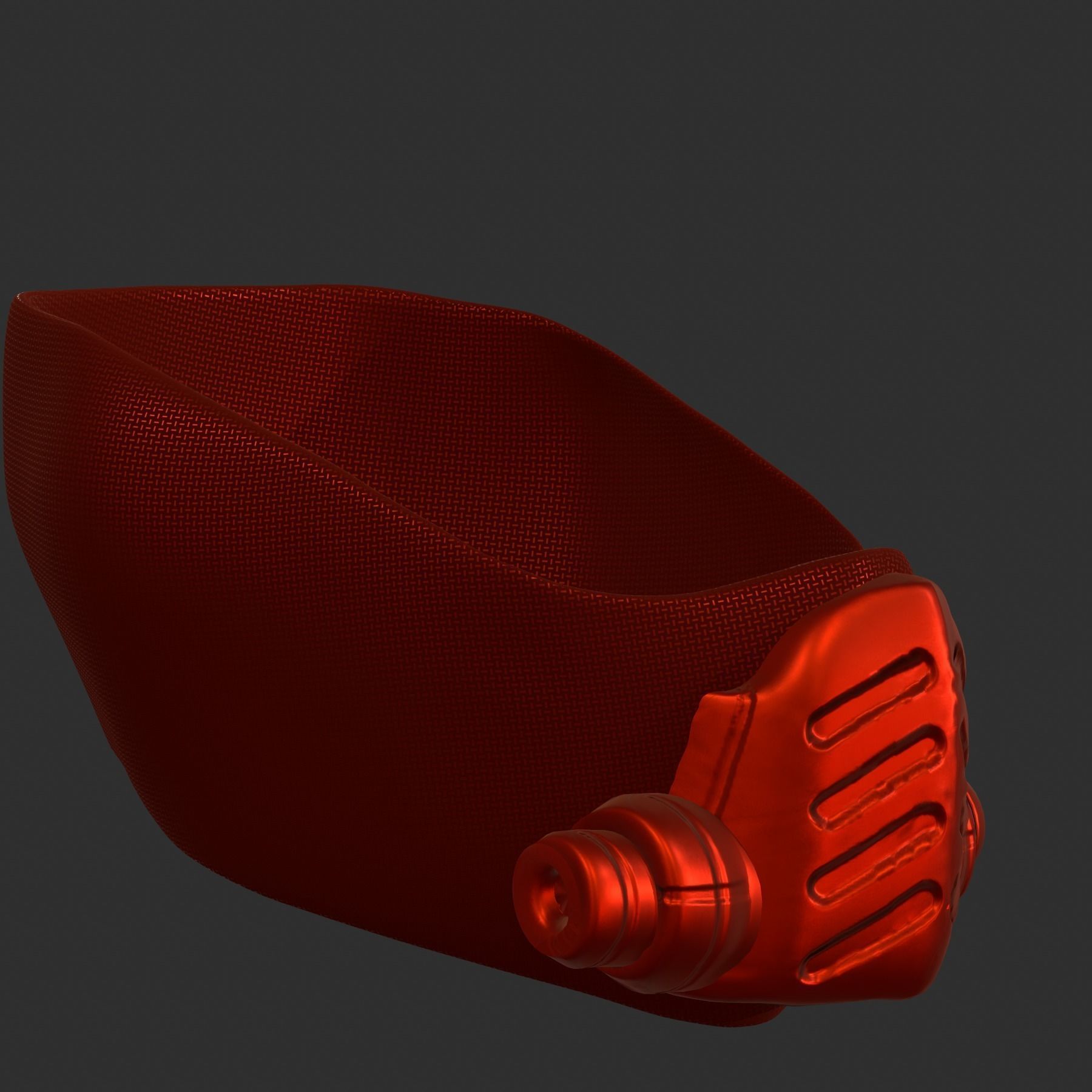 Gas mask helmet 3d model scifi Low-poly Low-poly 3D model_3