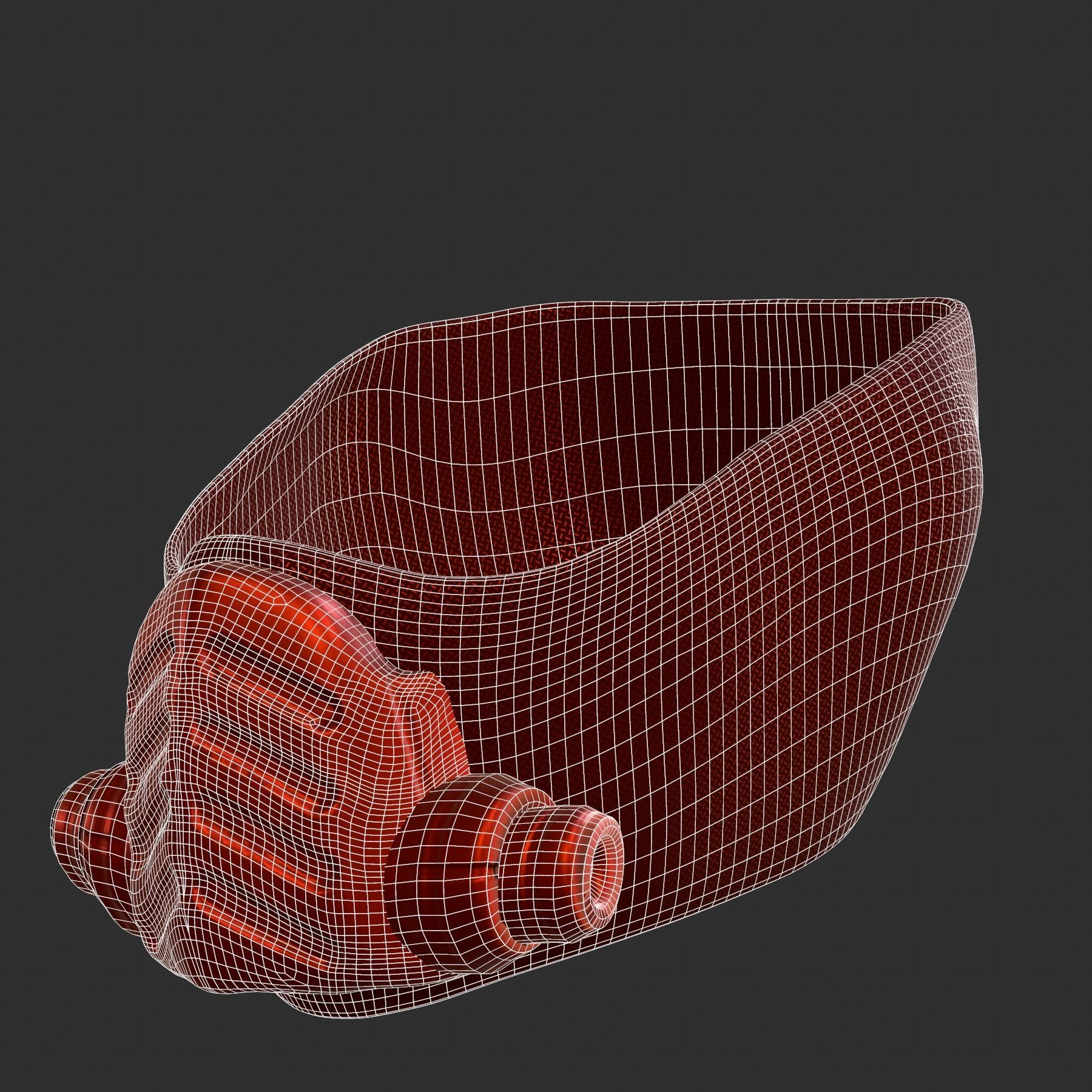 Gas mask helmet 3d model scifi Low-poly Low-poly 3D model_5