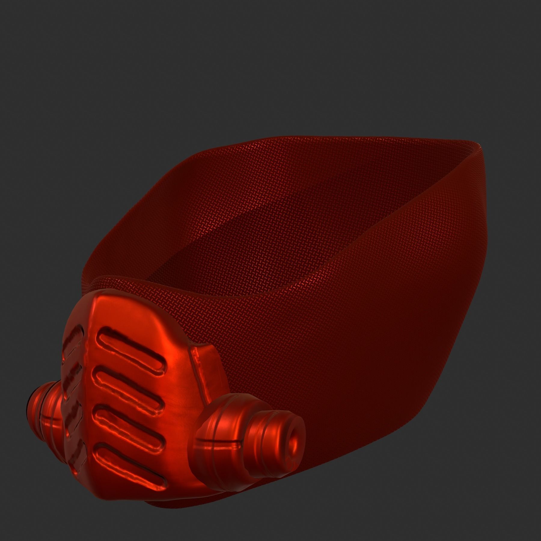 Gas mask helmet 3d model scifi Low-poly Low-poly 3D model_2