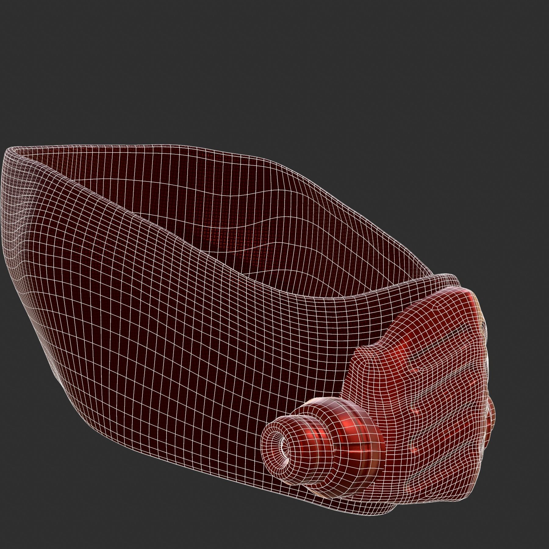 Gas mask helmet 3d model scifi Low-poly Low-poly 3D model_6