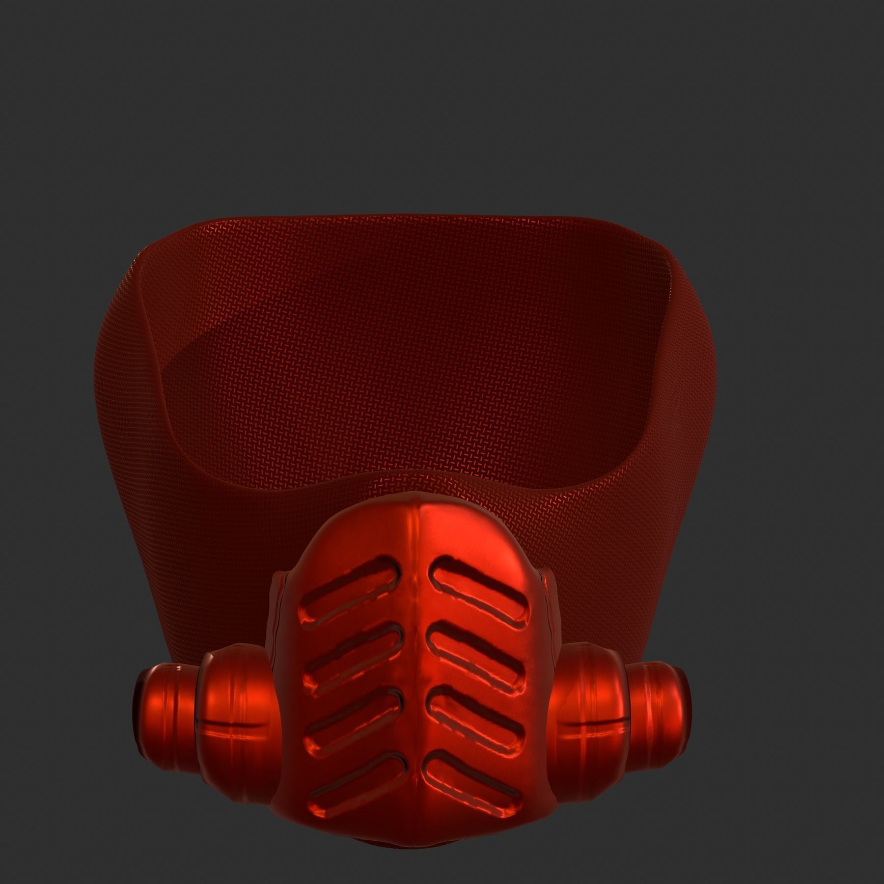 Gas mask helmet 3d model scifi Low-poly Low-poly 3D model_1