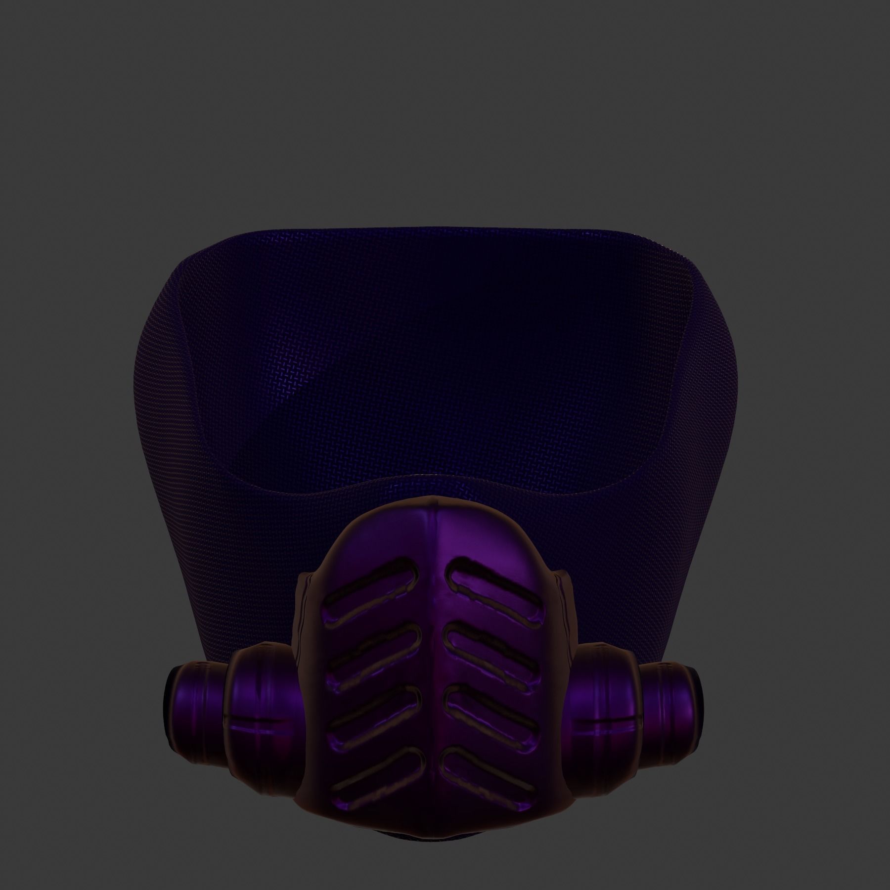 Gas mask helmet 3d model scifi Low-poly Low-poly 3D model_2