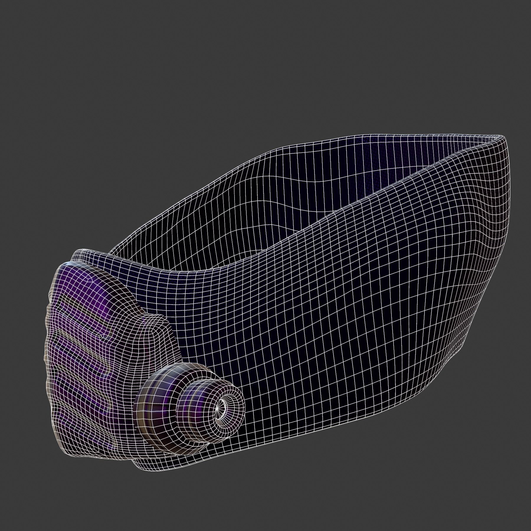 Gas mask helmet 3d model scifi Low-poly Low-poly 3D model_5