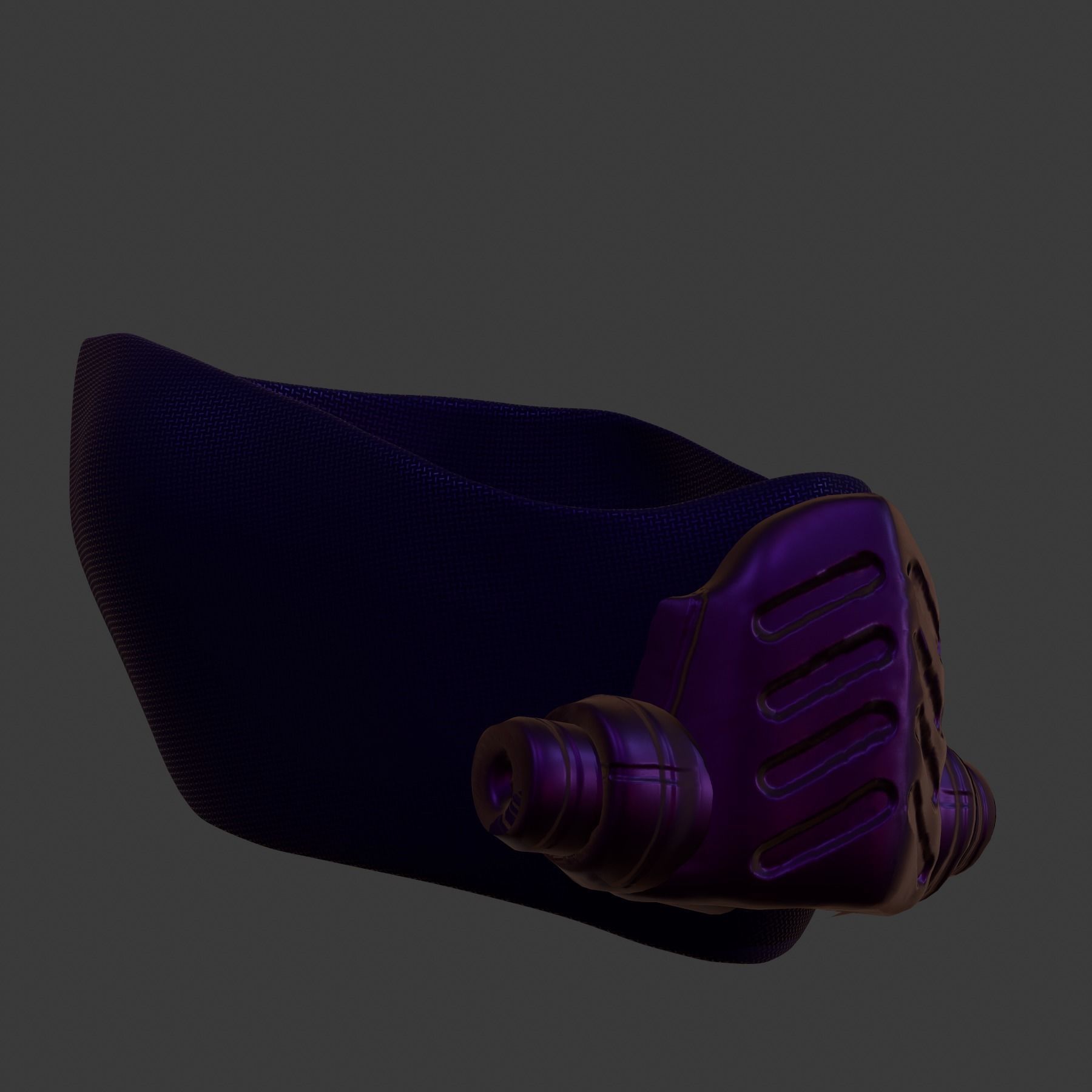 Gas mask helmet 3d model scifi Low-poly Low-poly 3D model_4