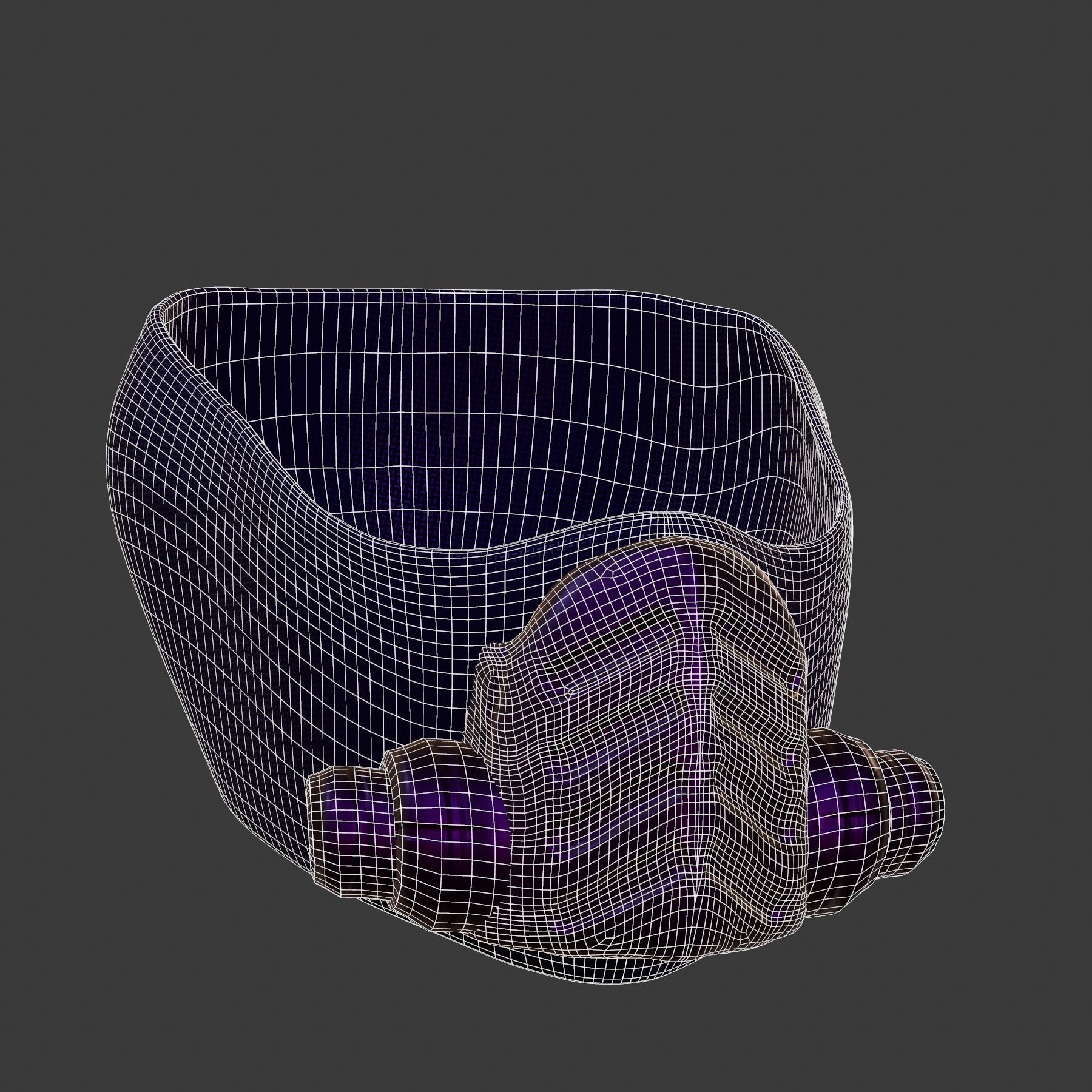 Gas mask helmet 3d model scifi Low-poly Low-poly 3D model_6