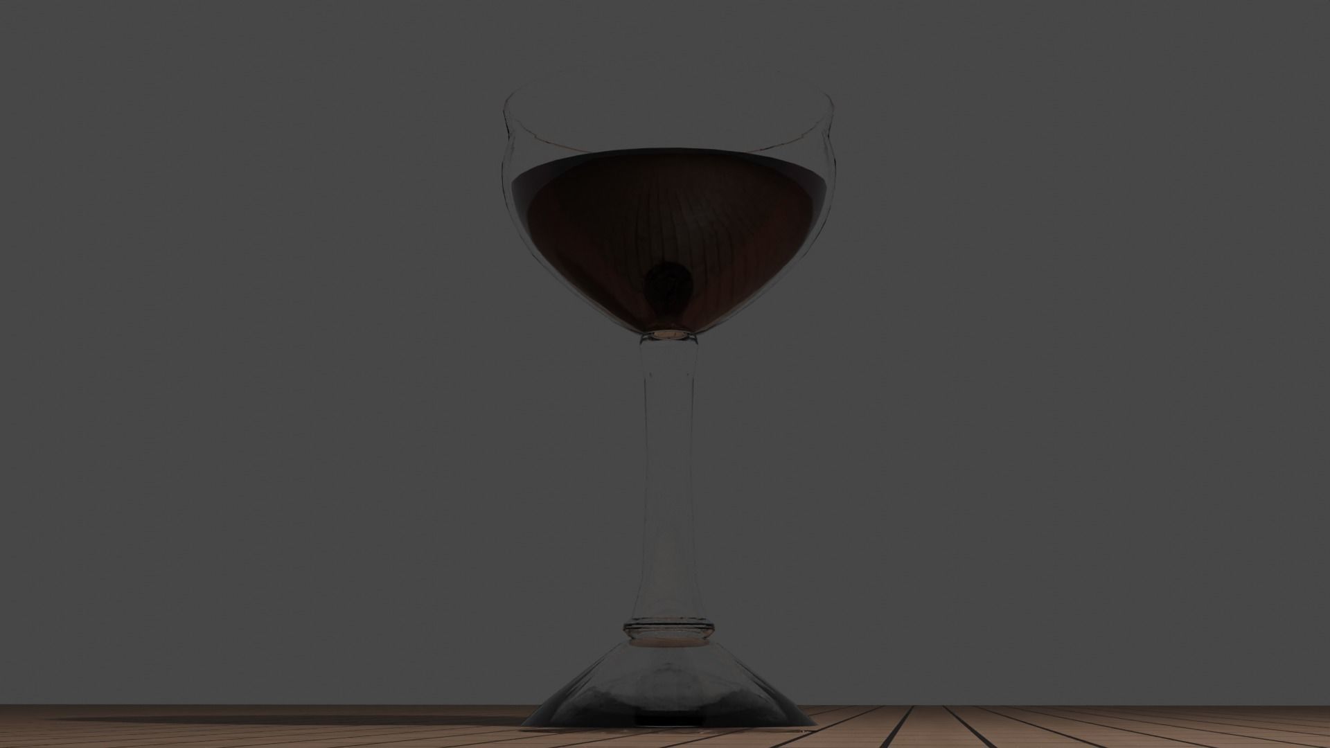 wine glass  Low-poly 3D model_2
