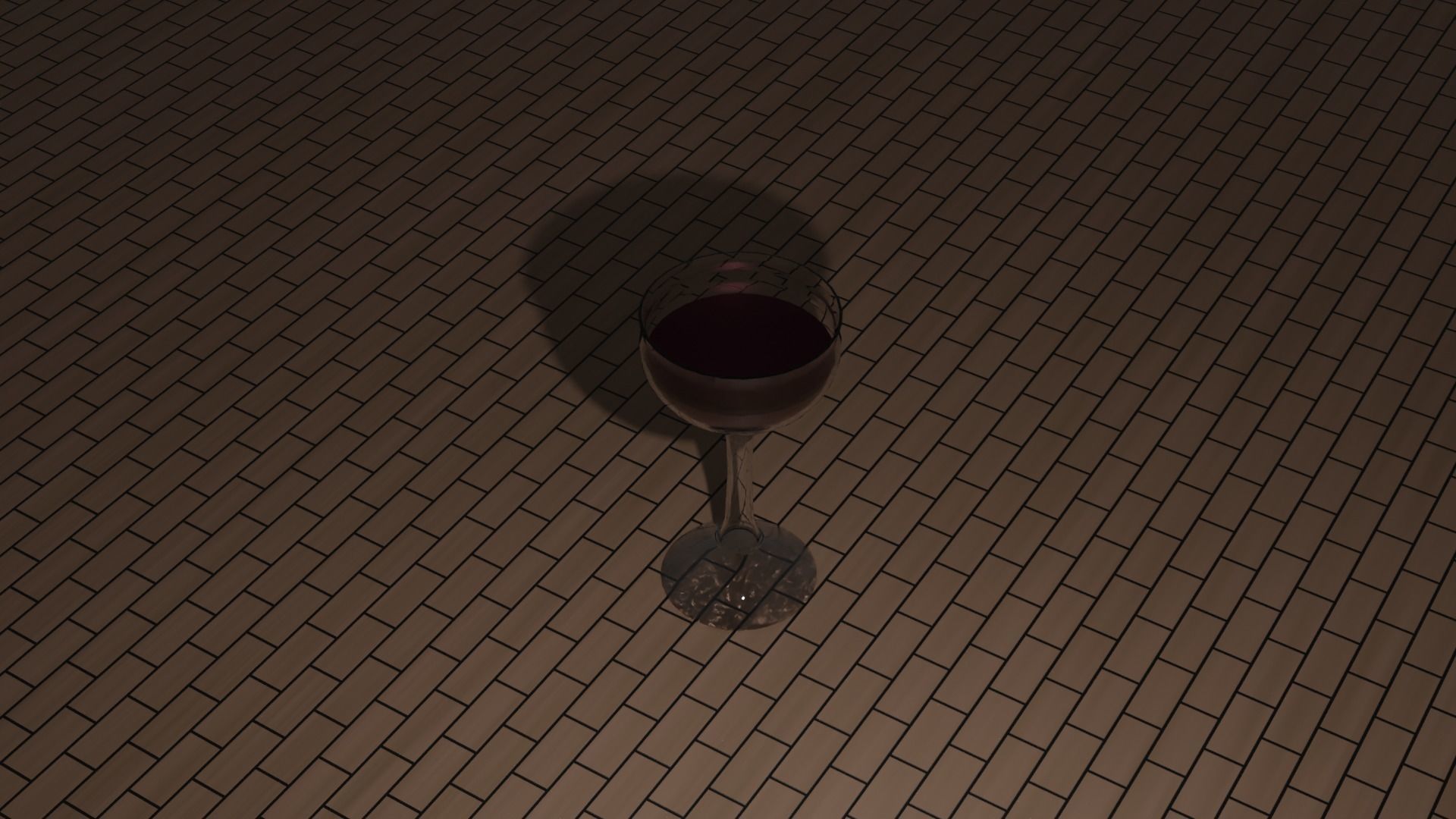 wine glass  Low-poly 3D model_4