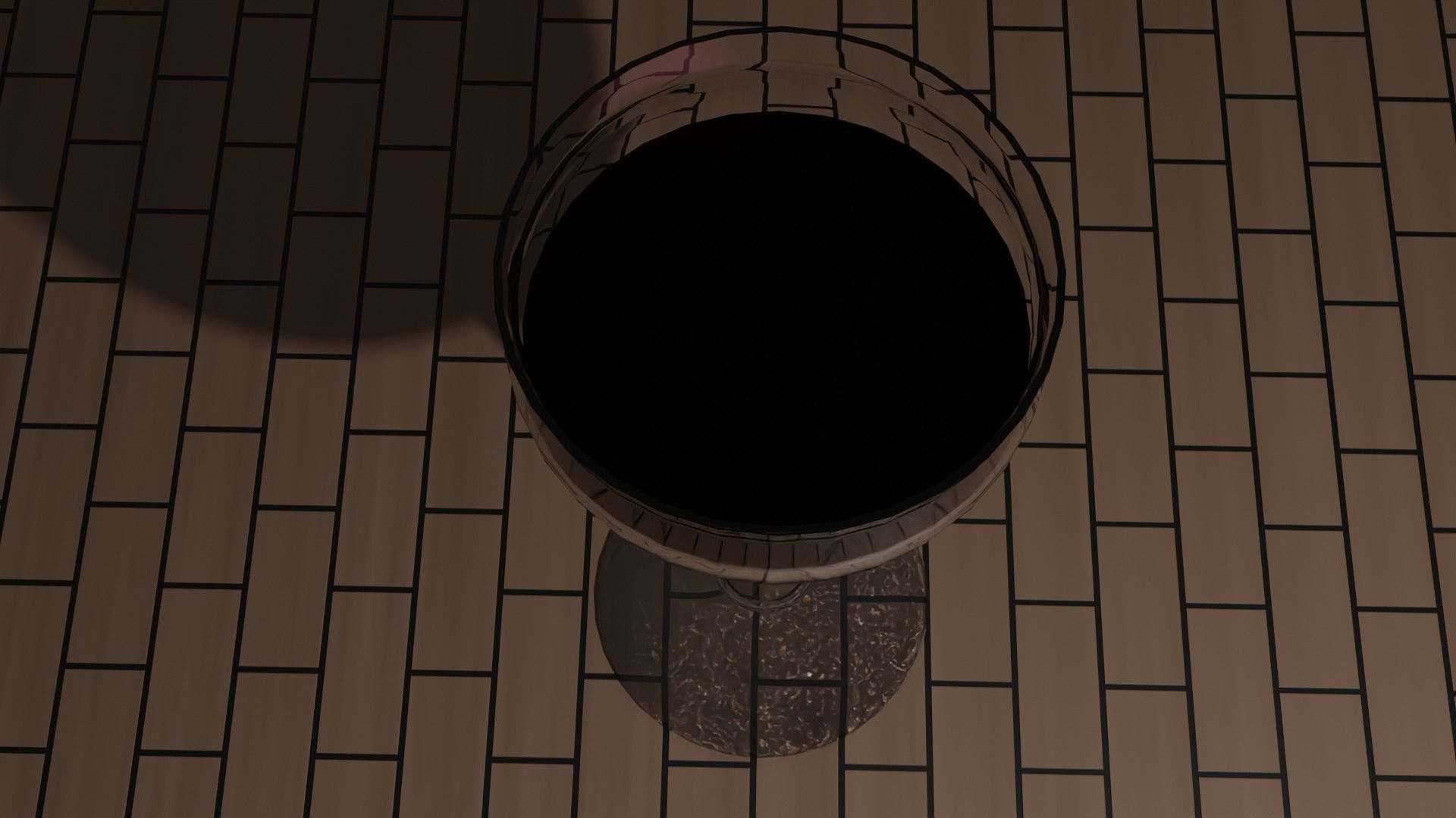 wine glass  Low-poly 3D model_3