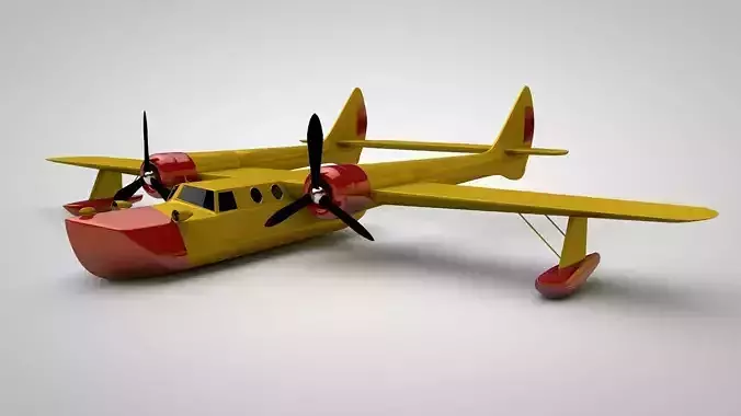 L6 Conwing Vintage Airplane 3D model