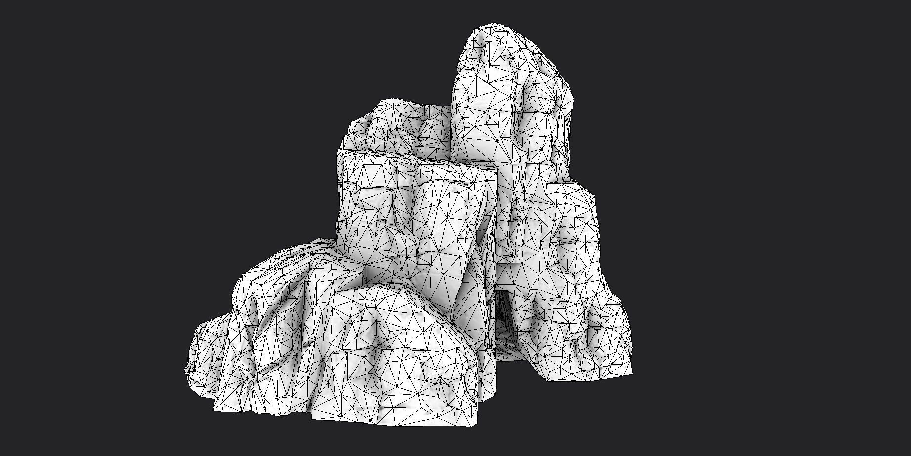 Cliff Rock 2-2 Low-poly 3D model_6