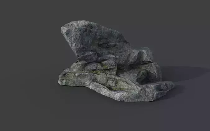 Cliff Rock 2-3 Low-poly 3D model