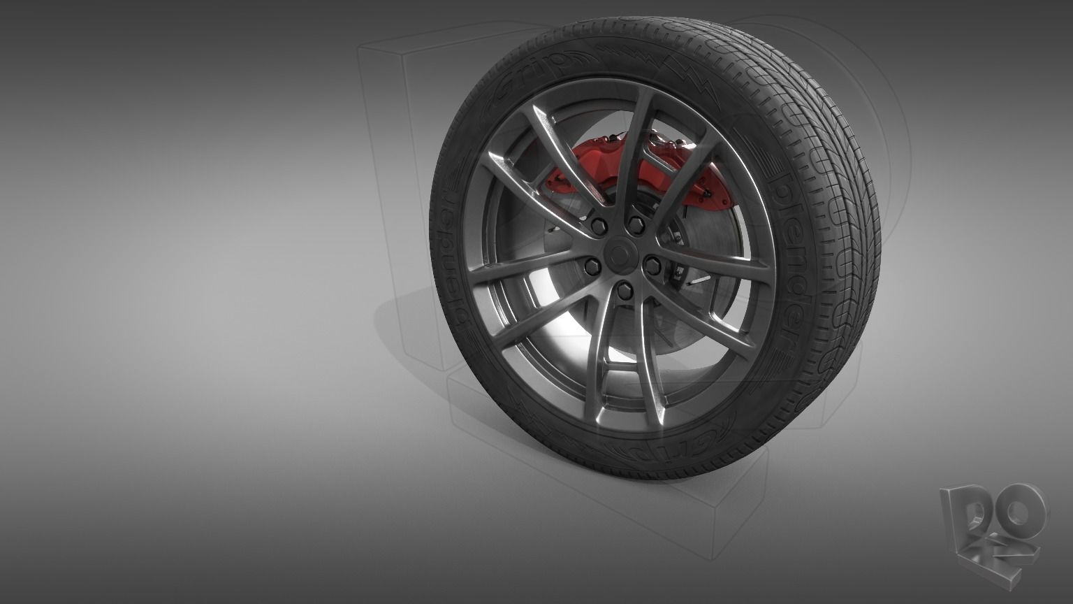 Car wheel 3D model_4