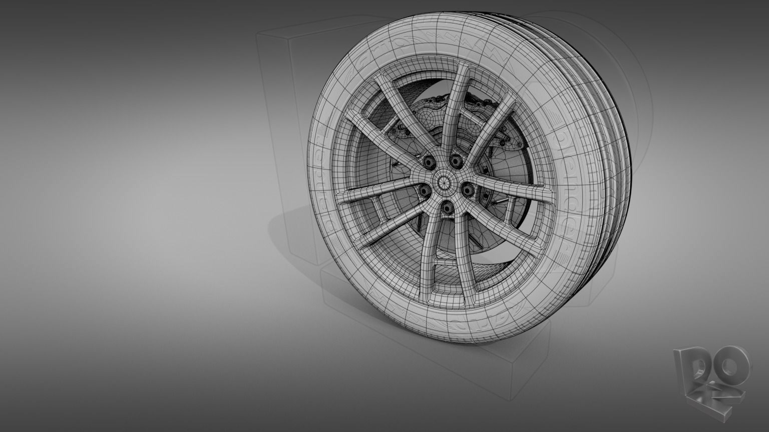 Car wheel 3D model_5