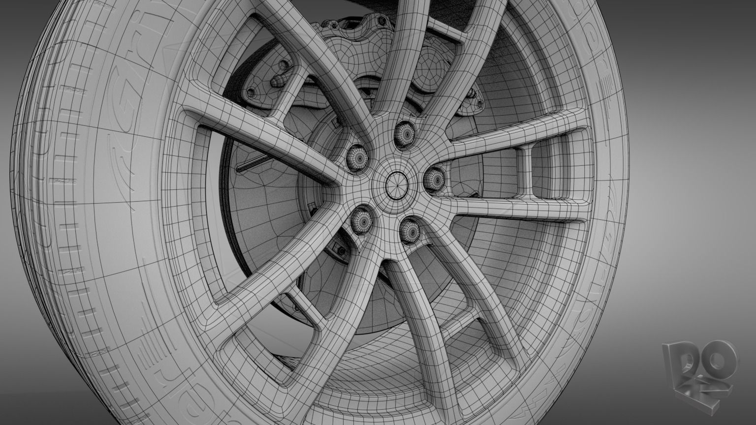 Car wheel 3D model_1