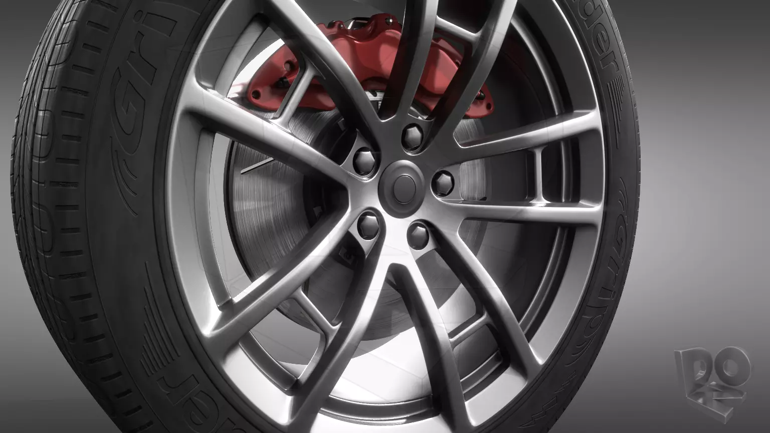 Car wheel 3D model_0