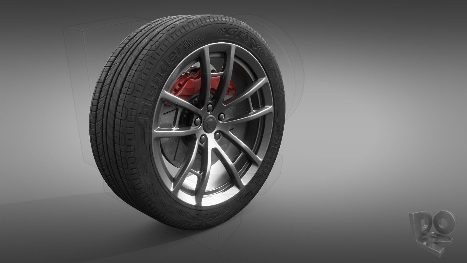 Car wheel 3D model_2