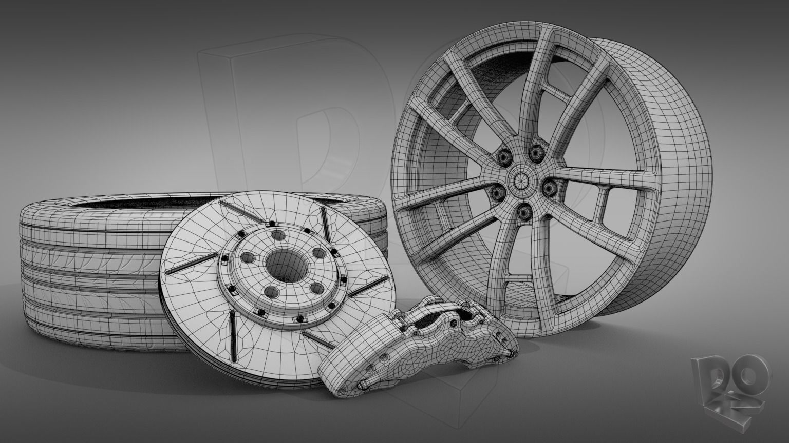 Car wheel 3D model_9