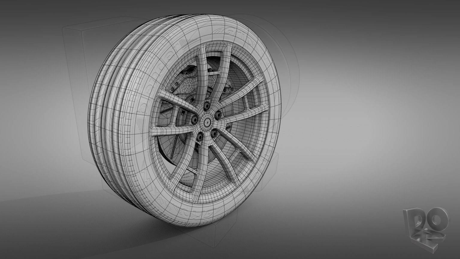 Car wheel 3D model_3
