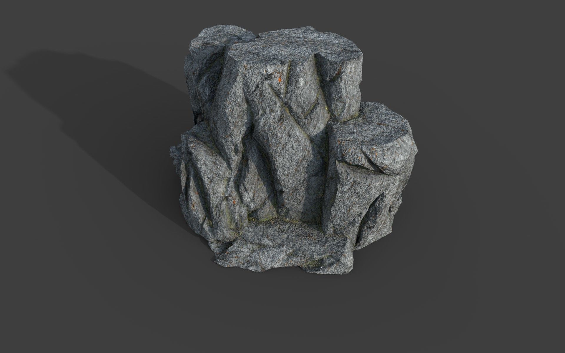 Cliff Rock 2-4 Low-poly 3D model_1