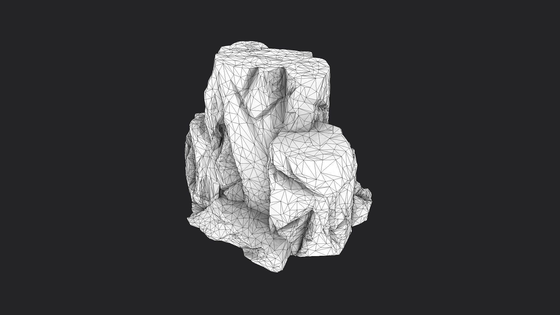 Cliff Rock 2-4 Low-poly 3D model_6