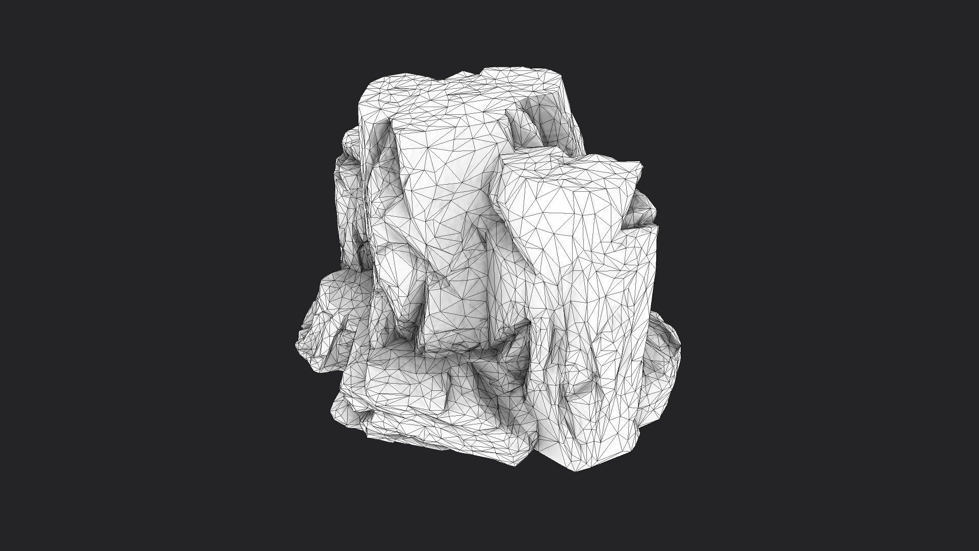 Cliff Rock 2-4 Low-poly 3D model_9