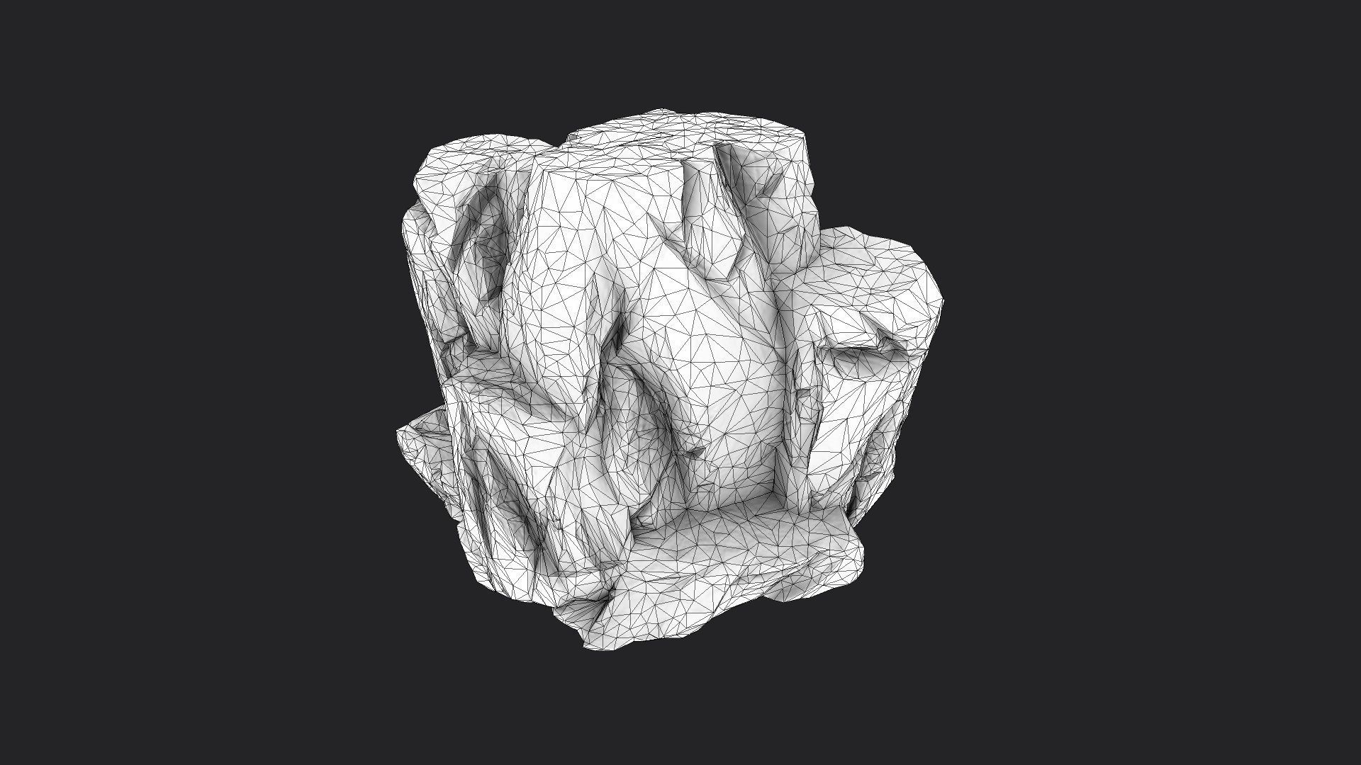 Cliff Rock 2-4 Low-poly 3D model_5