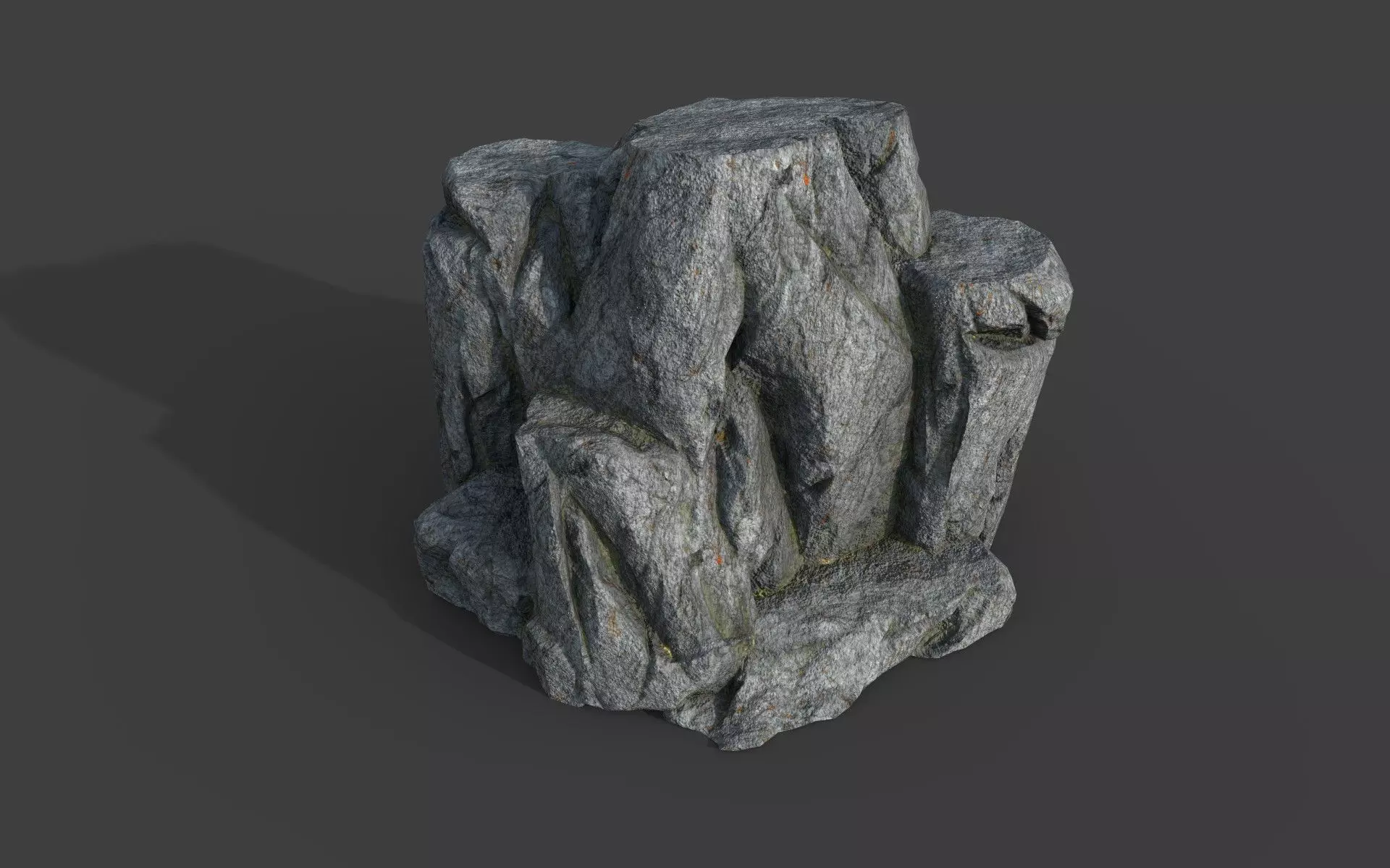 Cliff Rock 2-4 Low-poly 3D model_0