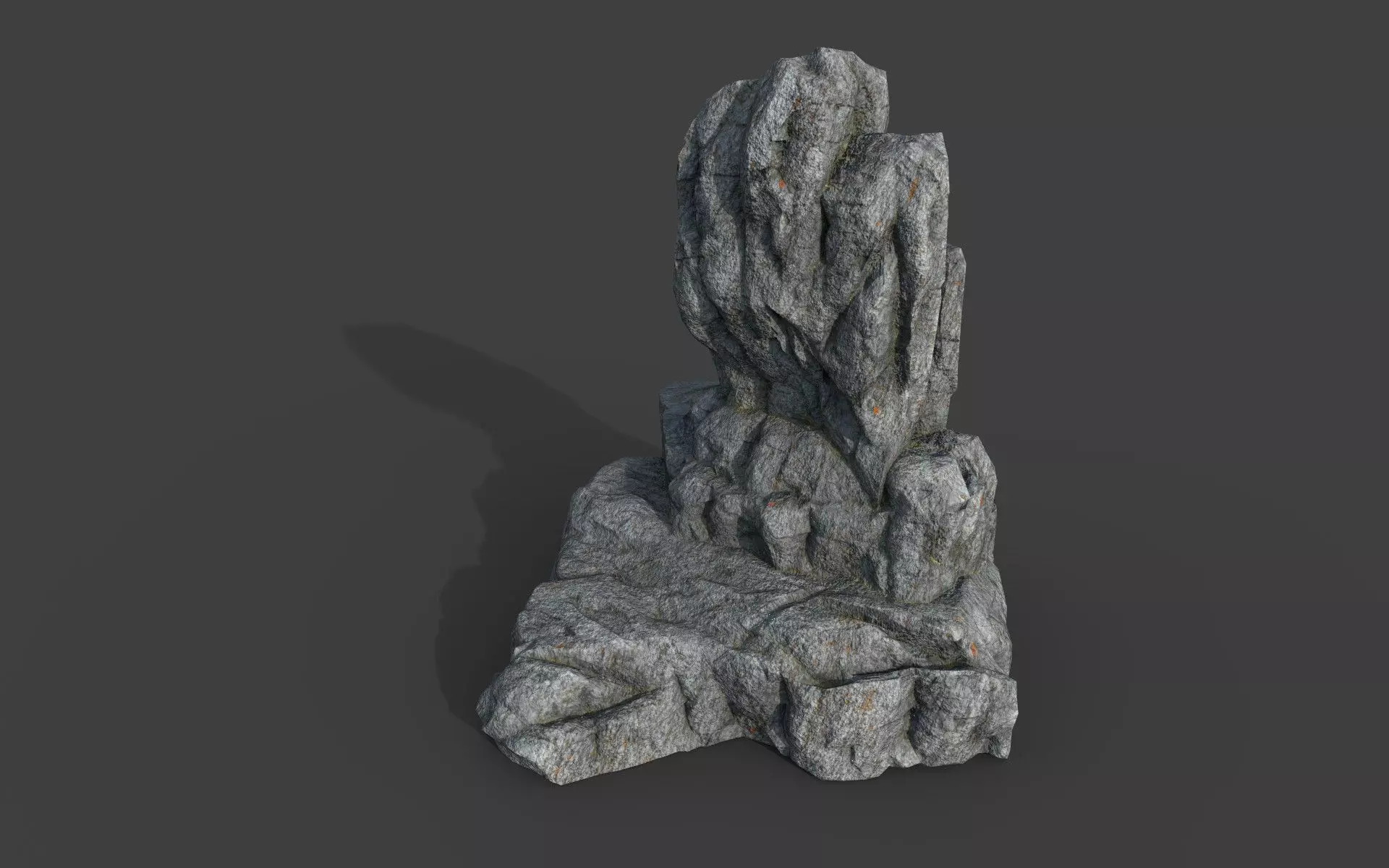 Cliff Rock 2-6 Low-poly 3D model_0