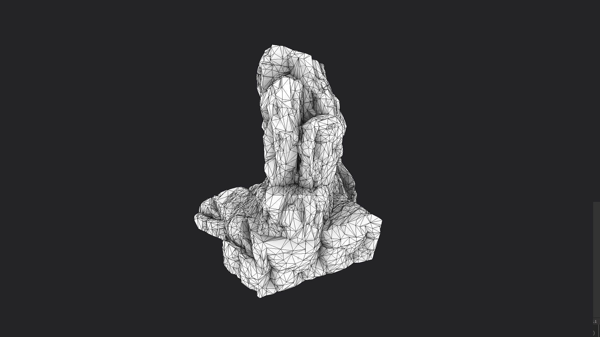 Cliff Rock 2-6 Low-poly 3D model_6