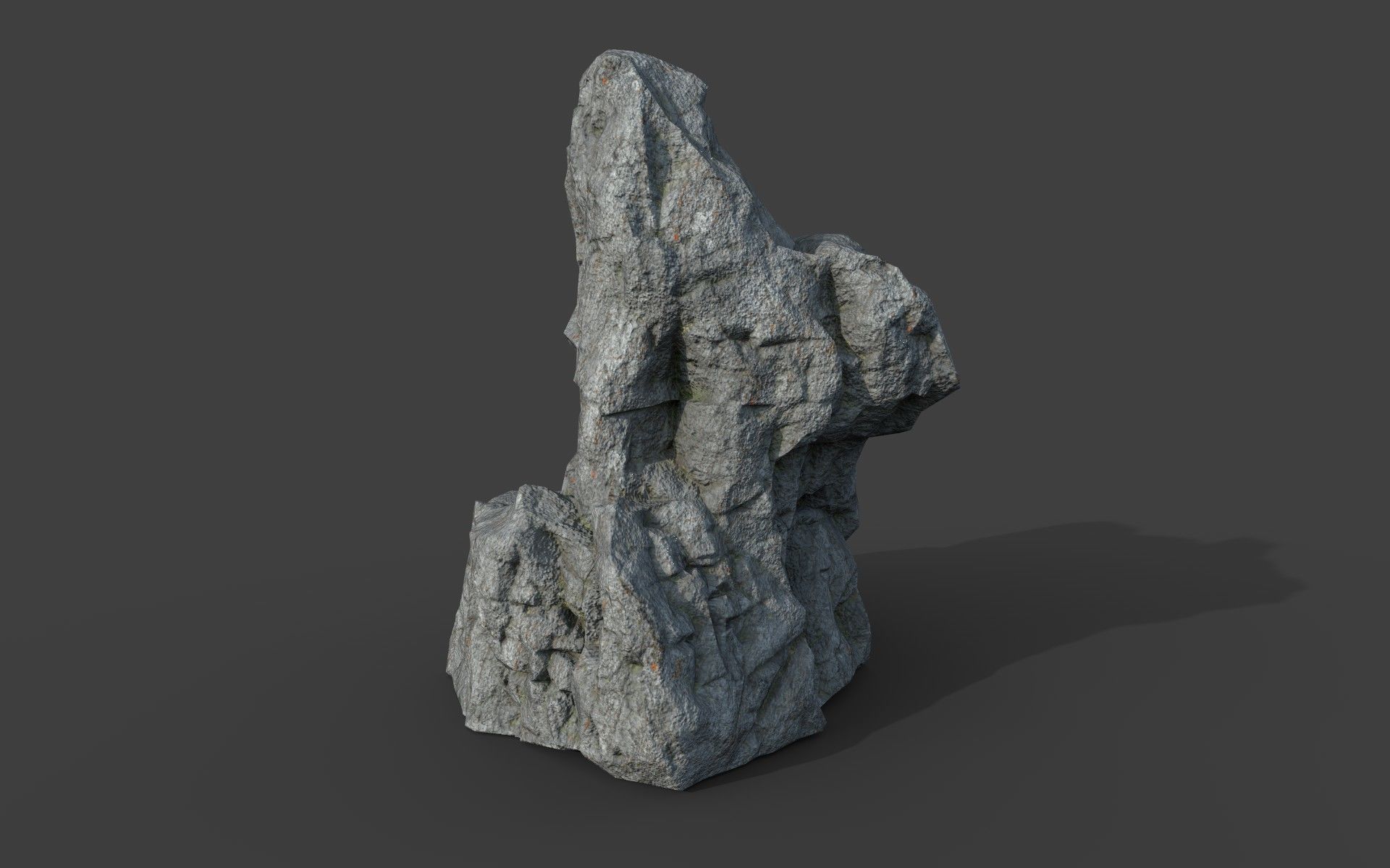 Cliff Rock 2-7 Low-poly 3D model_2