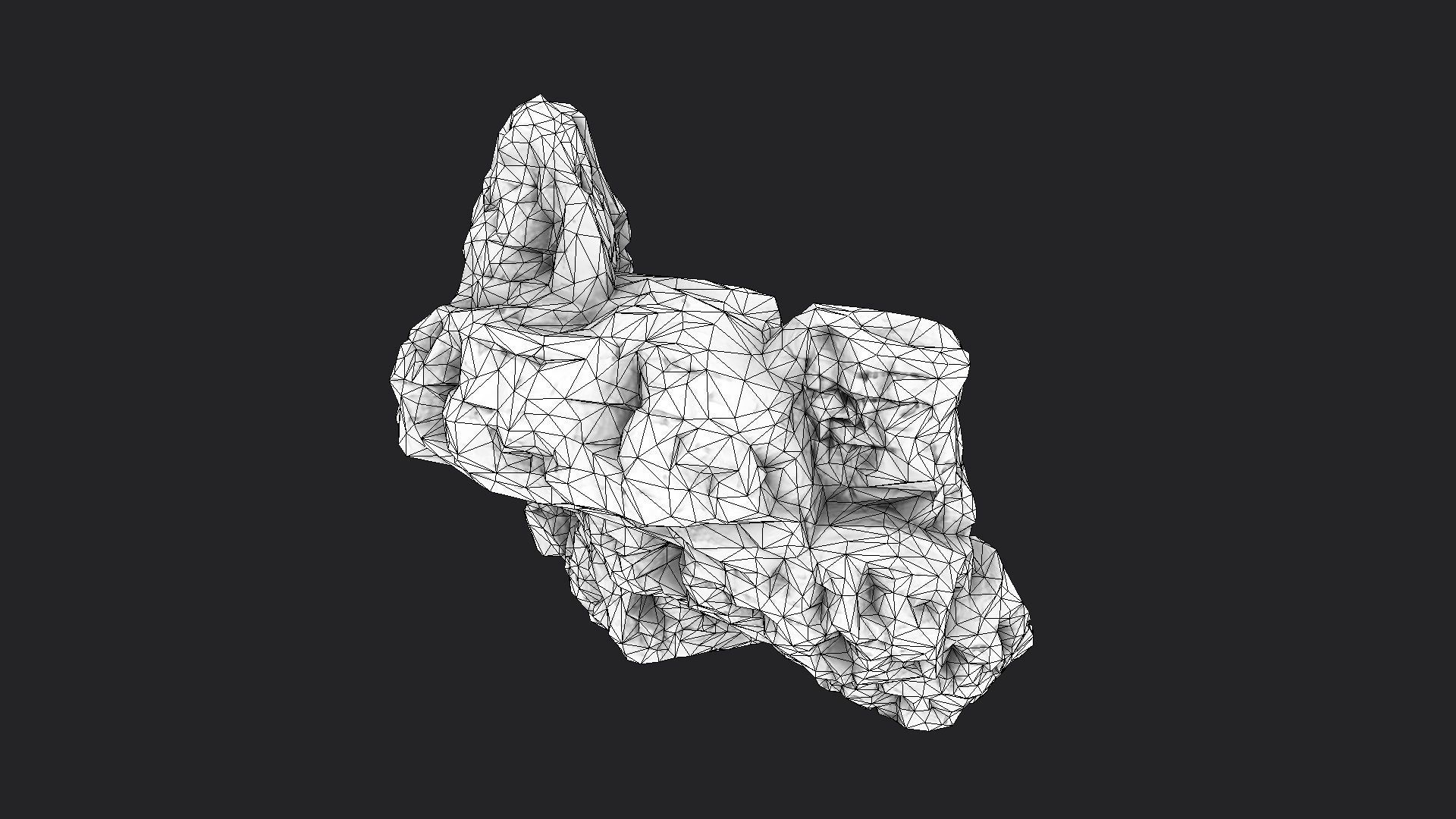 Cliff Rock 2-7 Low-poly 3D model_7