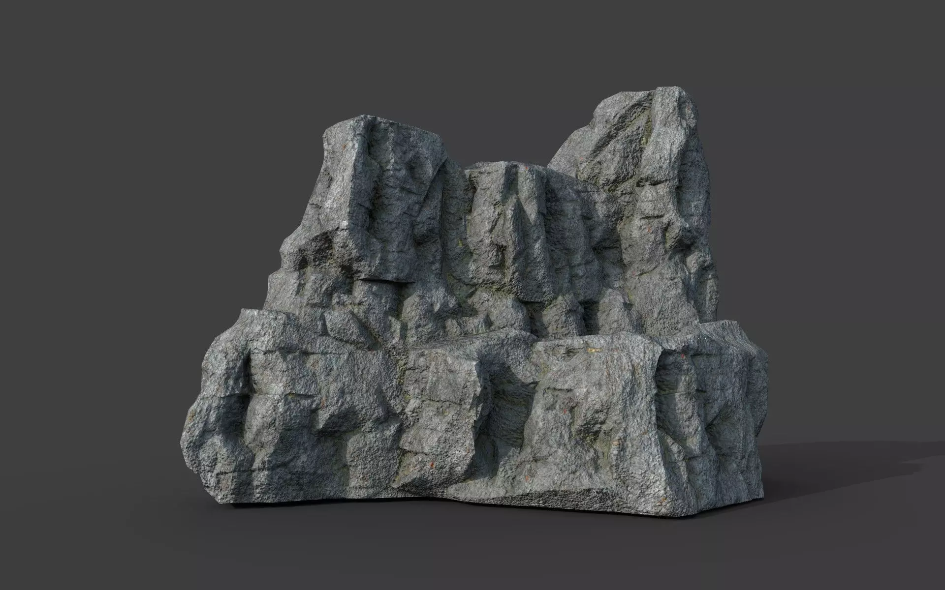 Cliff Rock 2-7 Low-poly 3D model_0