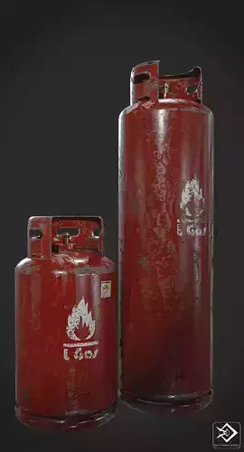 Gas tank Low-poly 3D model