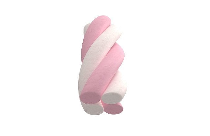 Marshmallows V1 001 Low-poly 3D model 4