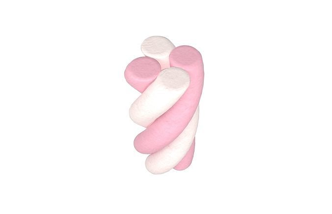 Marshmallows V1 001 Low-poly 3D model 3