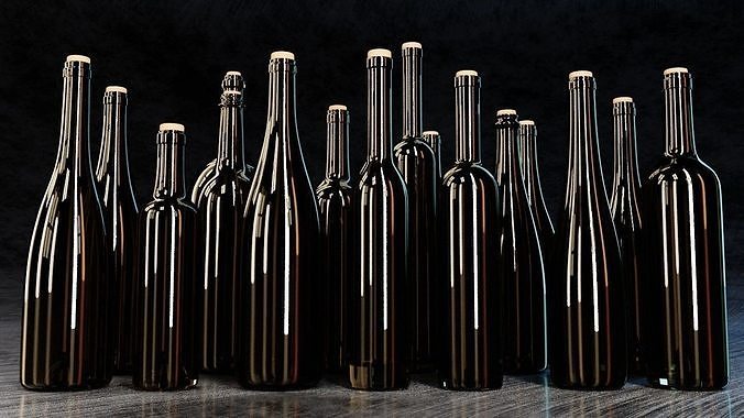 Wine Bottles Time Limited Half Price Promo 3D model