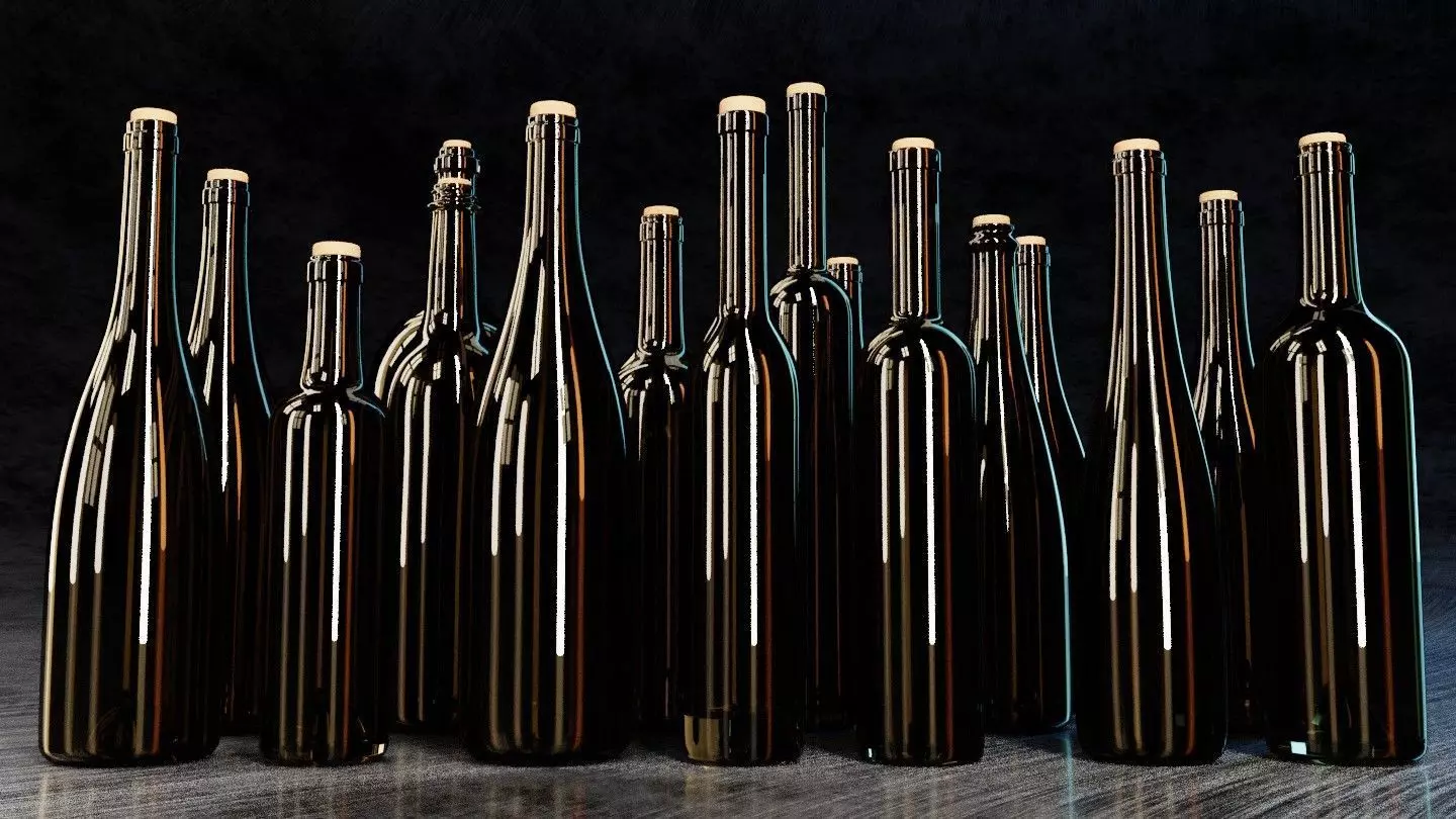 Wine Bottles Time Limited Half Price Promo 3D model_0