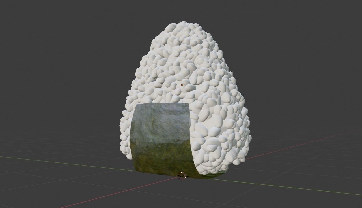 Onigiri snow cone Low-poly 3D model_2