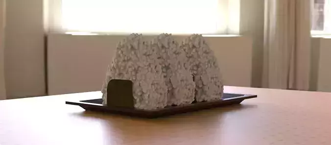 Onigiri snow cone Low-poly 3D model