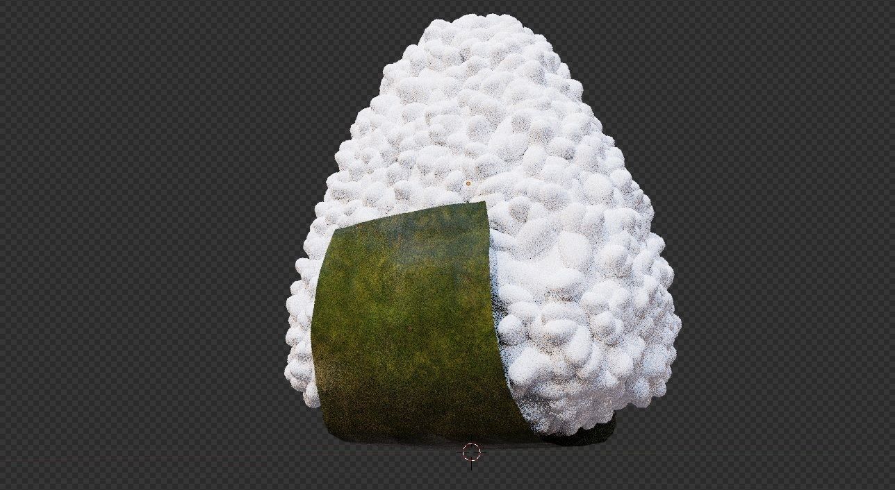 Onigiri snow cone Low-poly 3D model_3