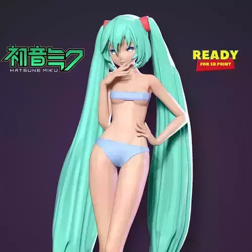 Miku Fanart 3D print model