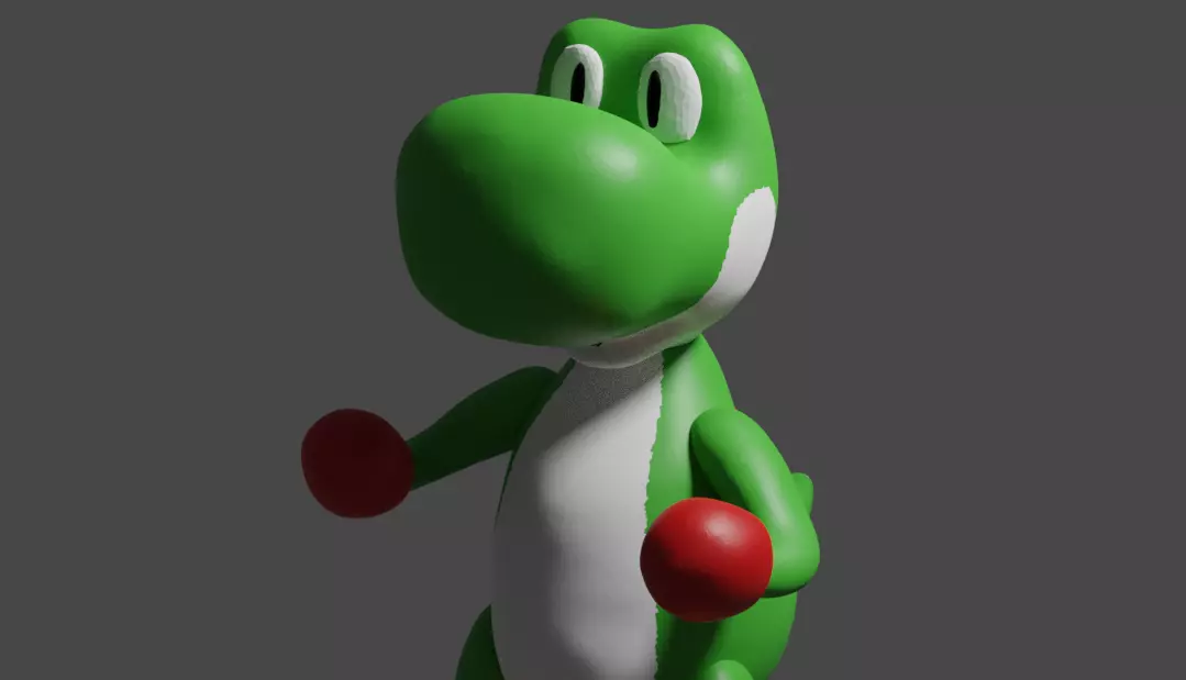 Yoshi - low quality not poly Free 3D print model_0