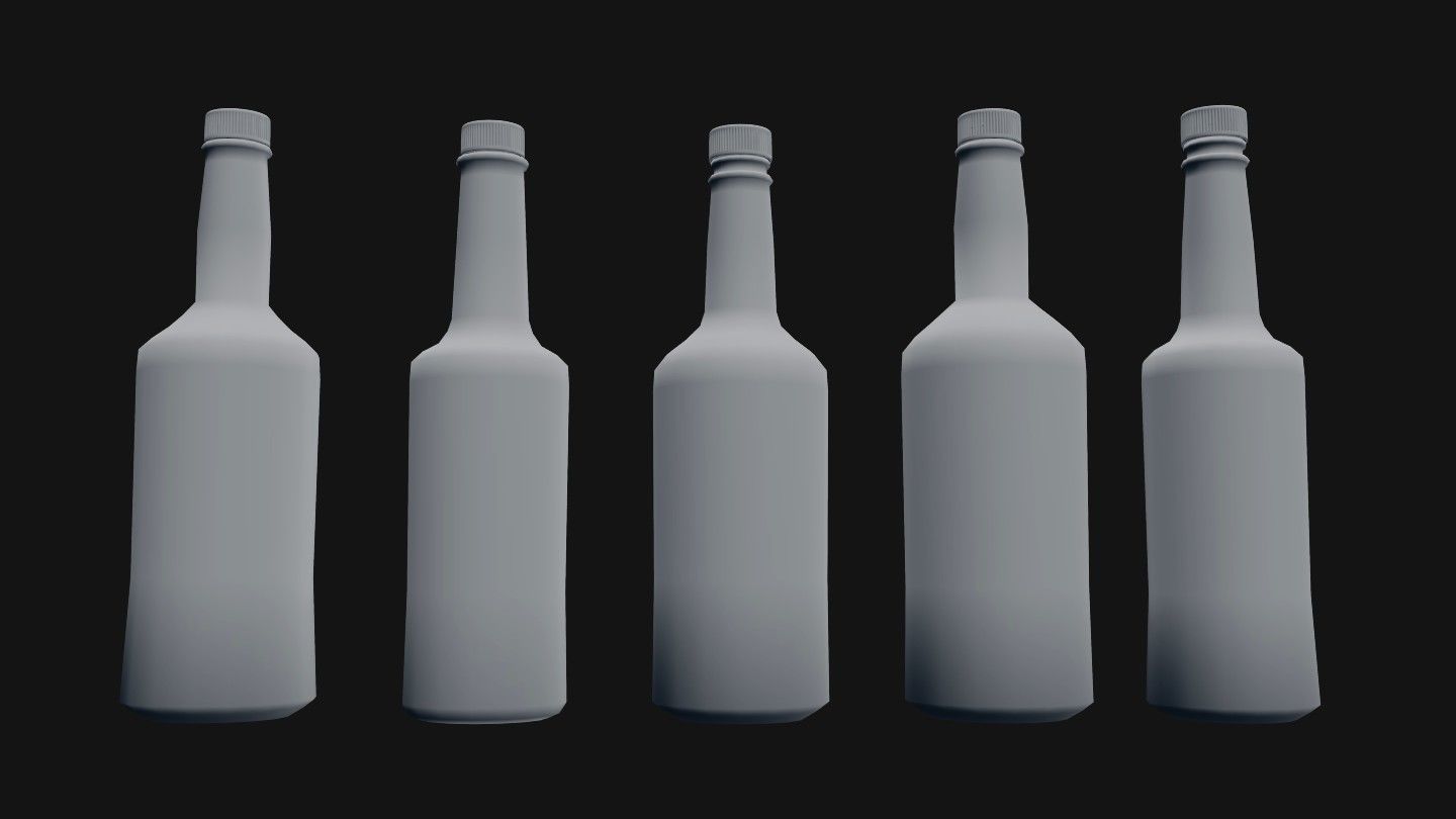 Mixer Glass Bottles Time Limited Half Price Promo 3D model_1